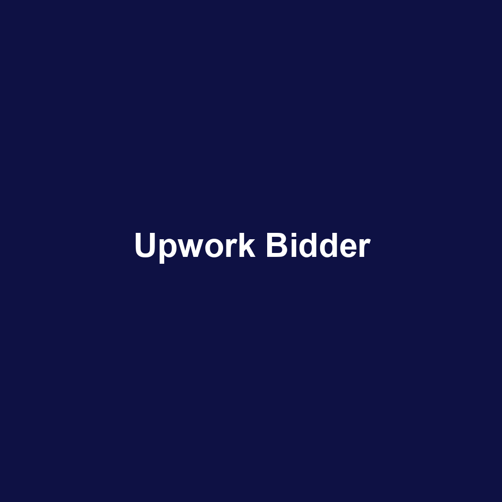 Upwork Bidder