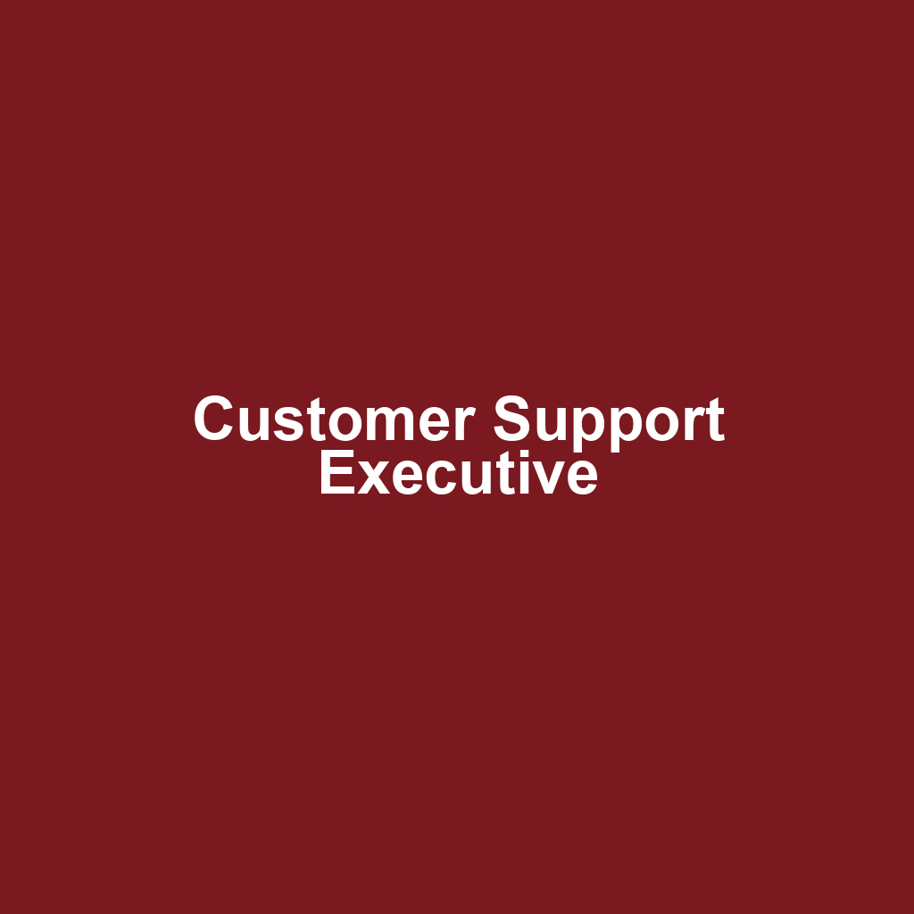 Customer Support Executive