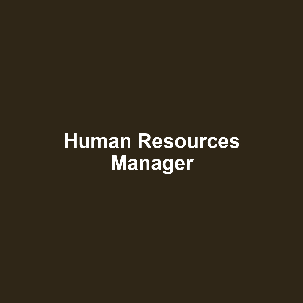 Human Resources Manager