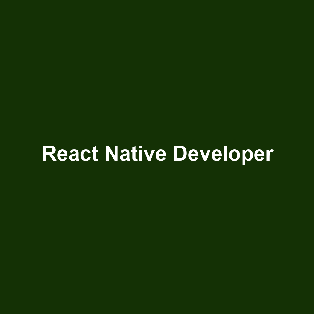 React Native Developer