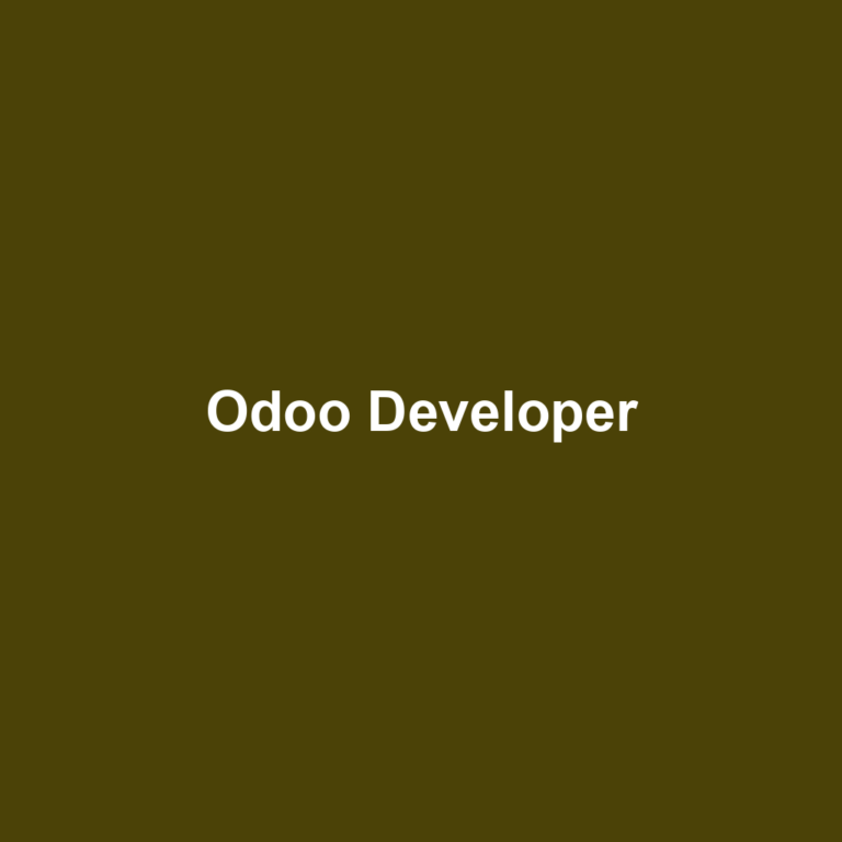 Odoo Developer