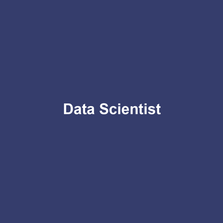 Data Scientist