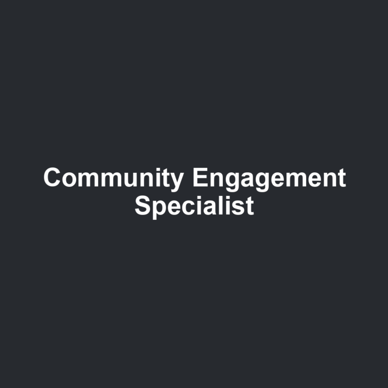 Community Engagement Specialist