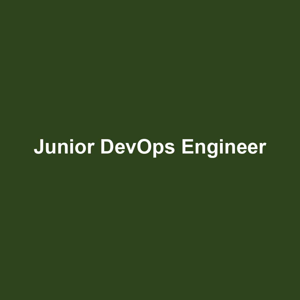 Junior DevOps Engineer