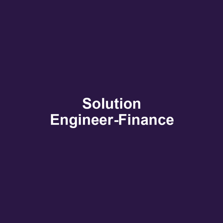 Solution Engineer-Finance