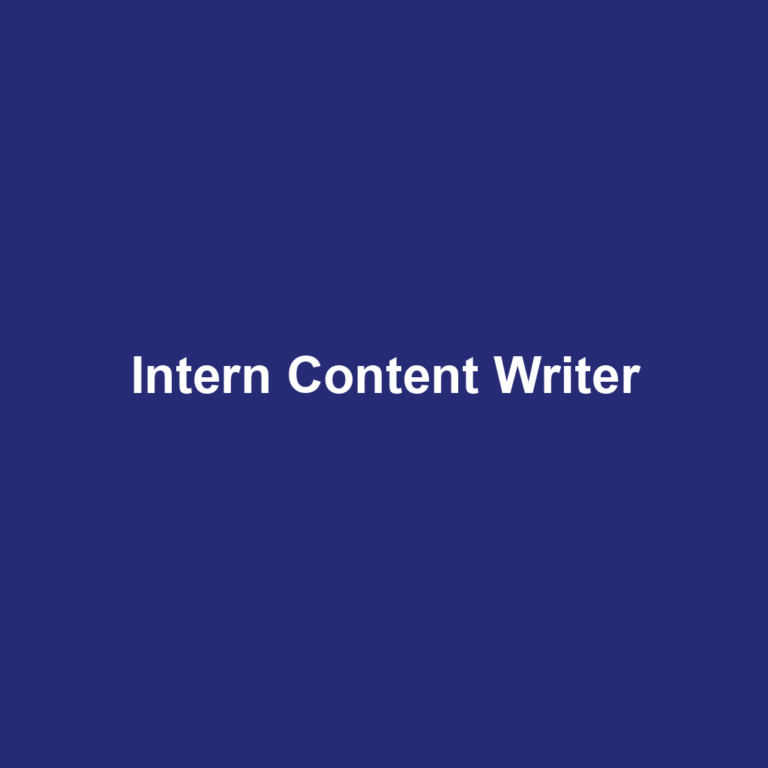 Intern Content Writer