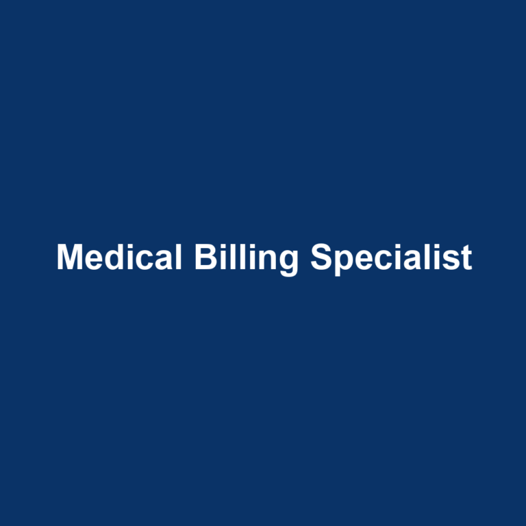 Medical Billing Specialist