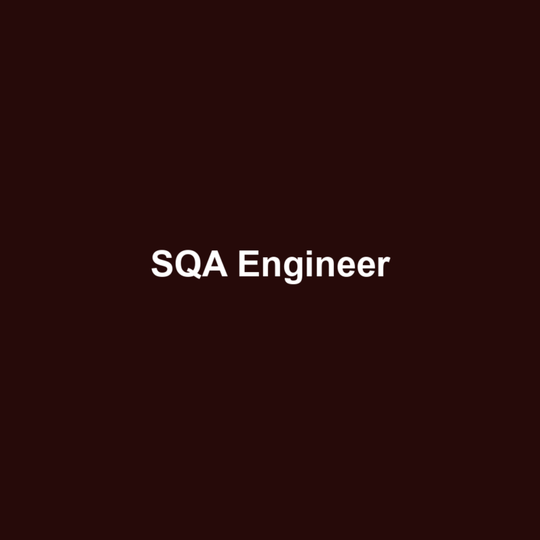 SQA Engineer