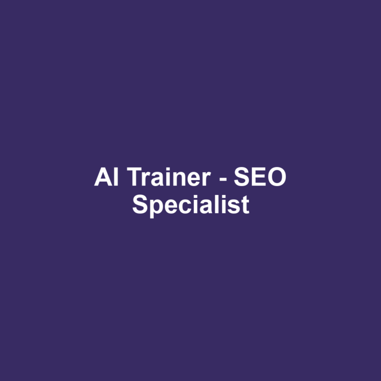 AI Trainer - SEO Specialist