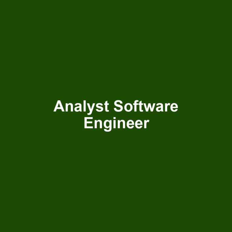 Analyst Software Engineer