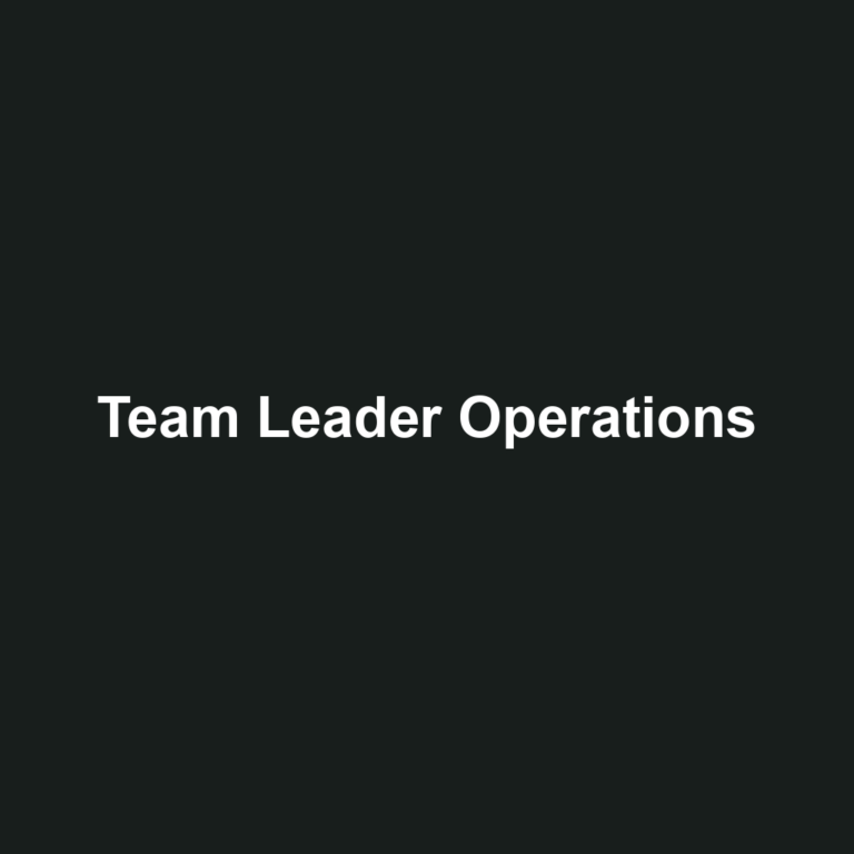 Team Leader Operations