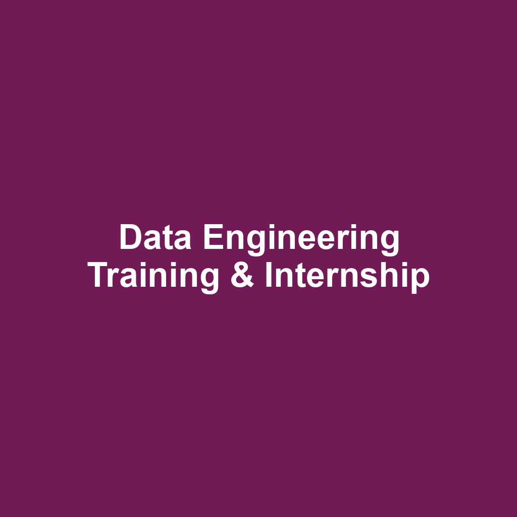 Data Engineering Training & Internship