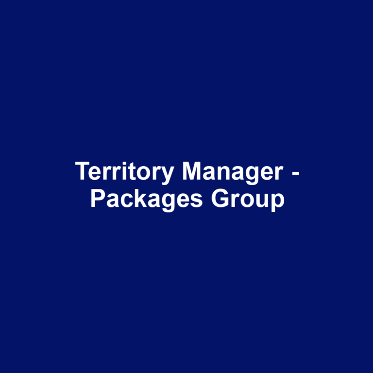 Territory Manager - Packages Group