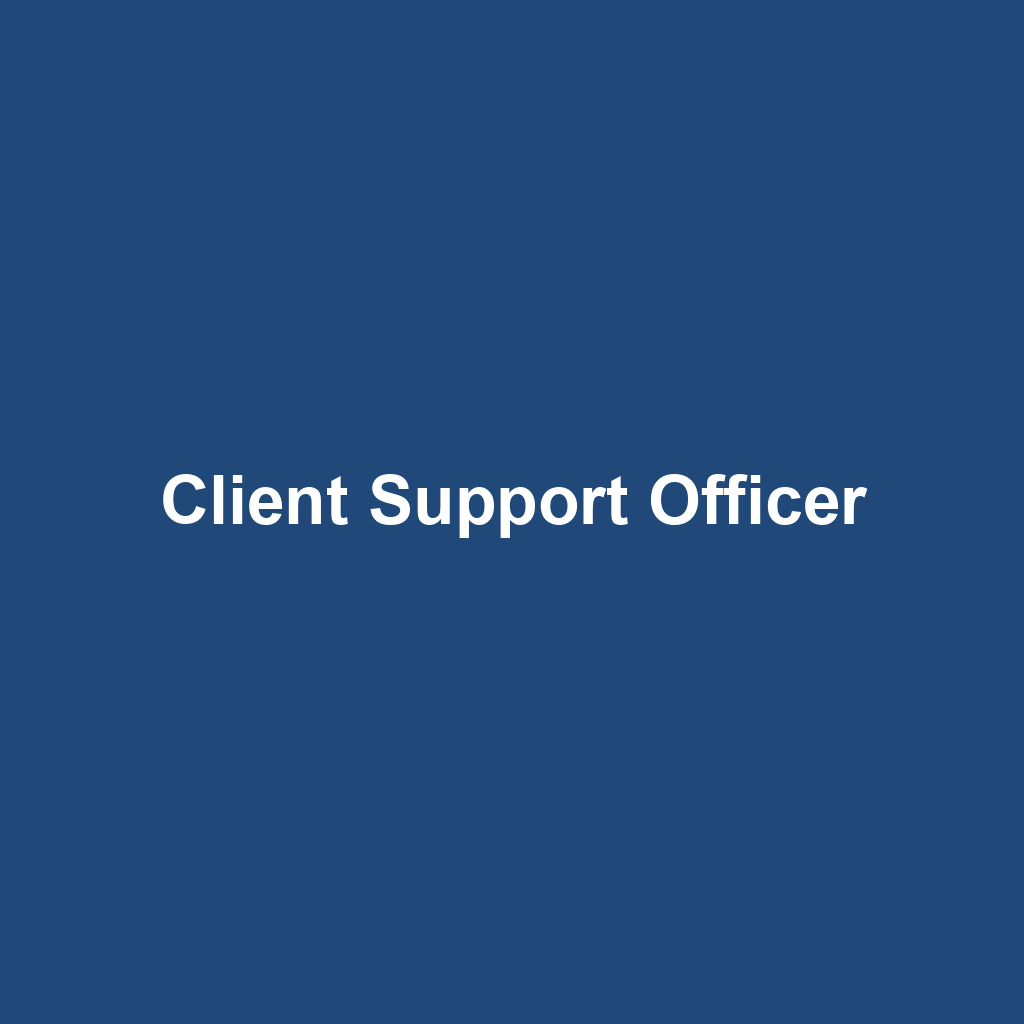 Client Support Officer