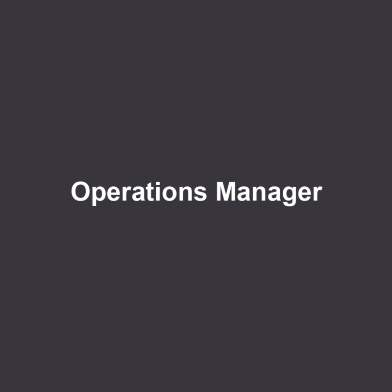 Operations Manager