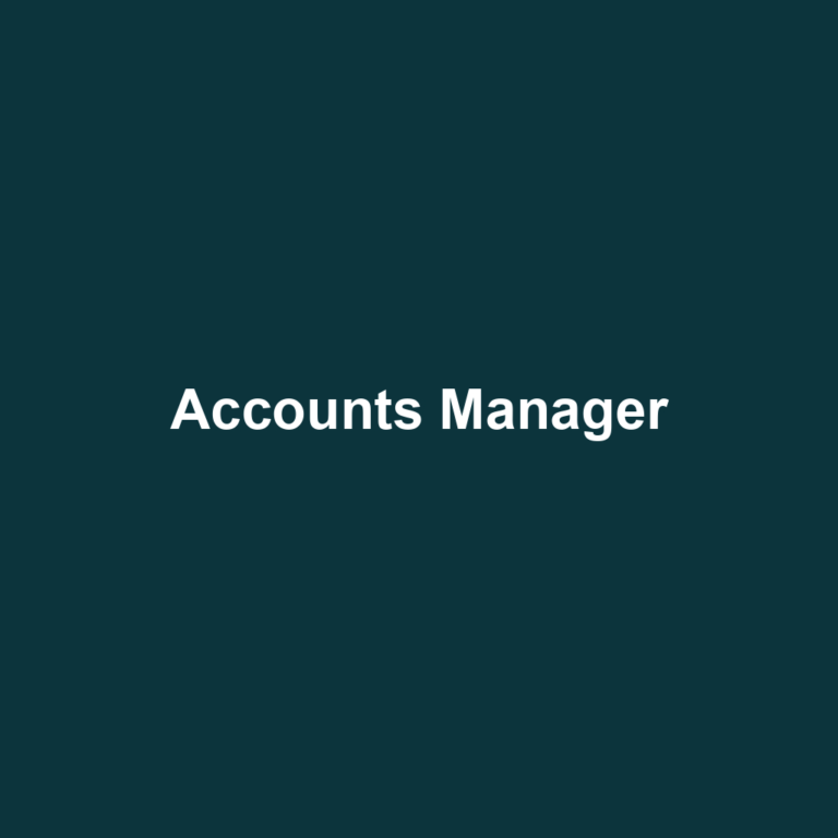 Accounts Manager