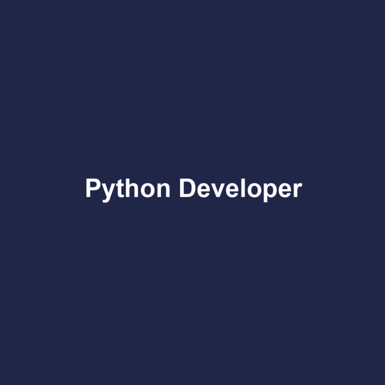 Python Developer