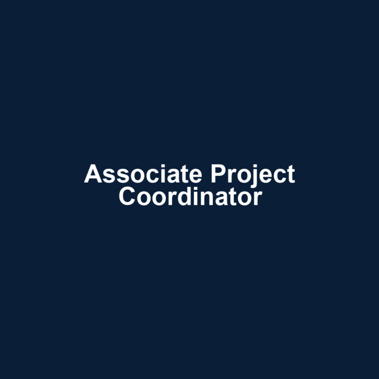 Associate Project Coordinator