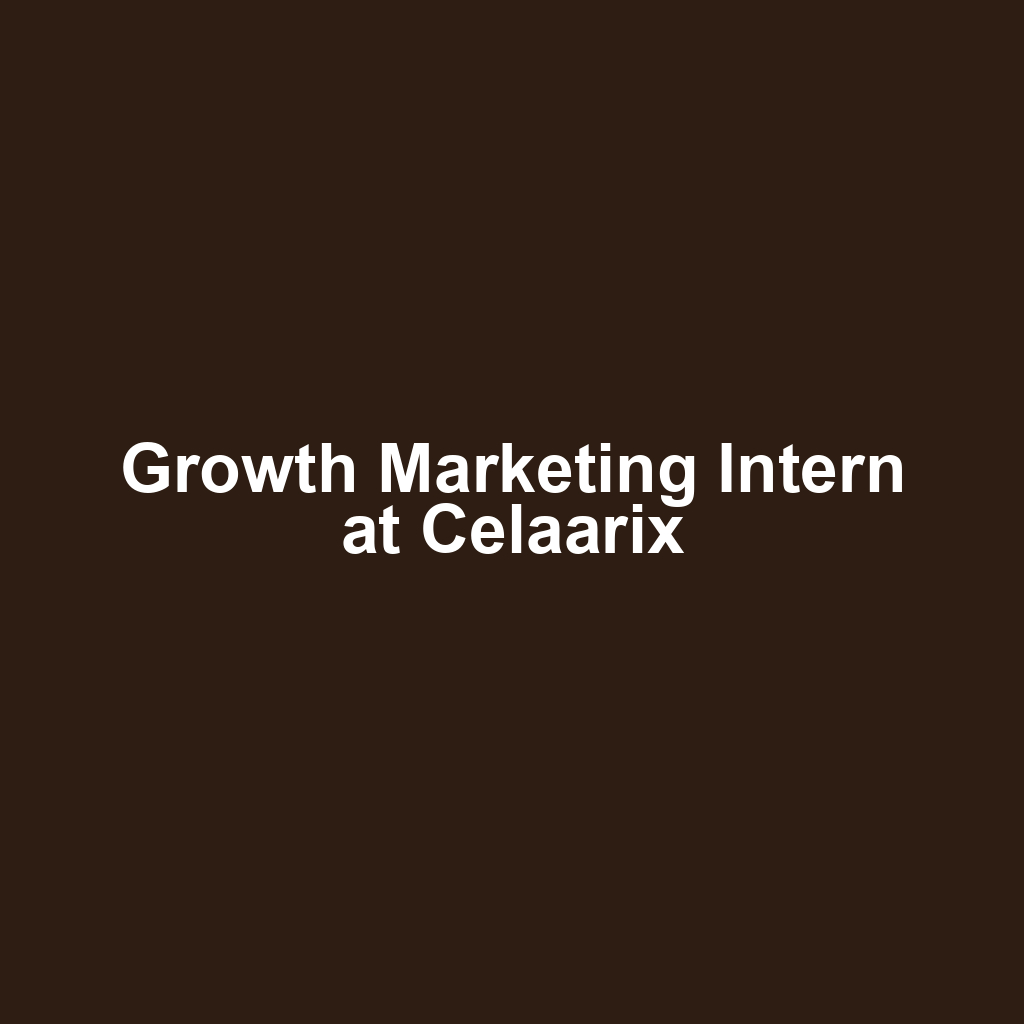 Growth Marketing Intern at Celaarix