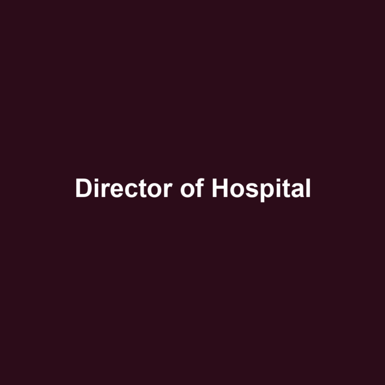 Director of Hospital