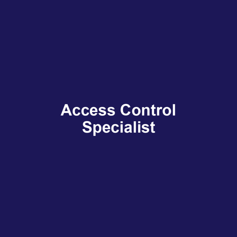 Access Control Specialist