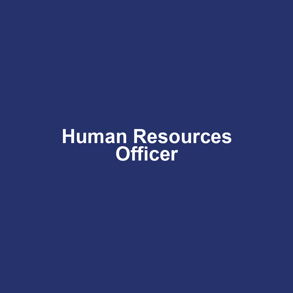 Human Resources Officer