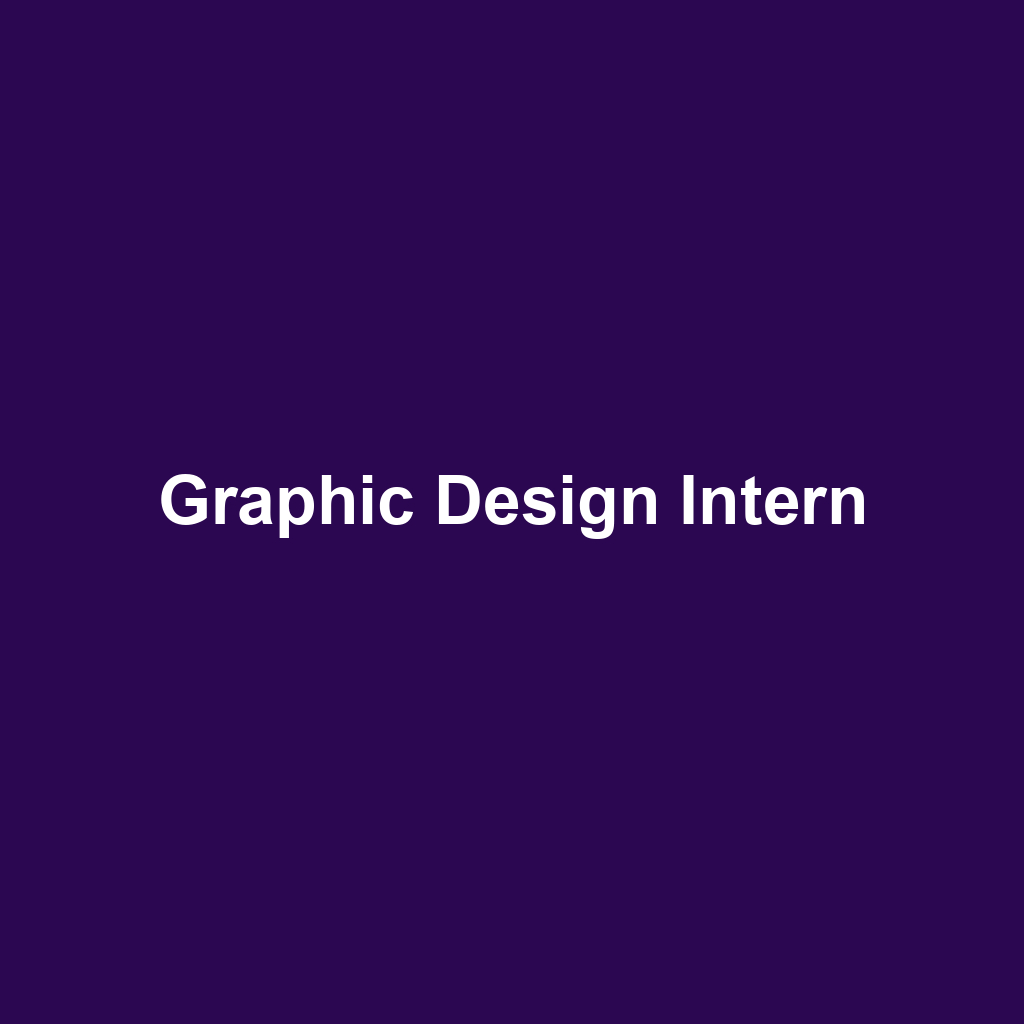 Graphic Design Intern