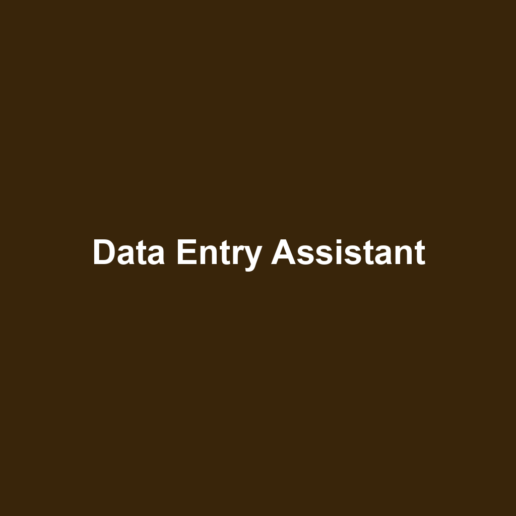 Data Entry Assistant