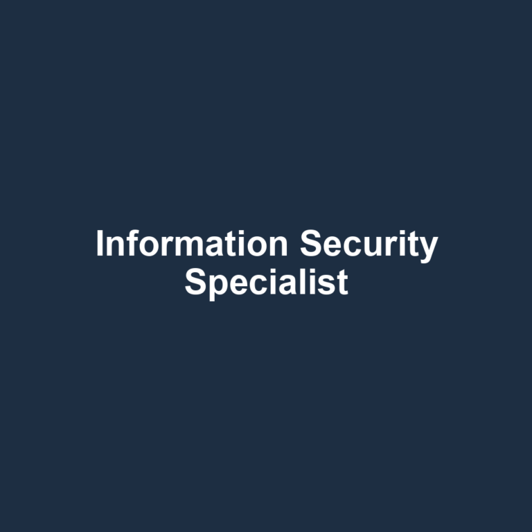 Information Security Specialist