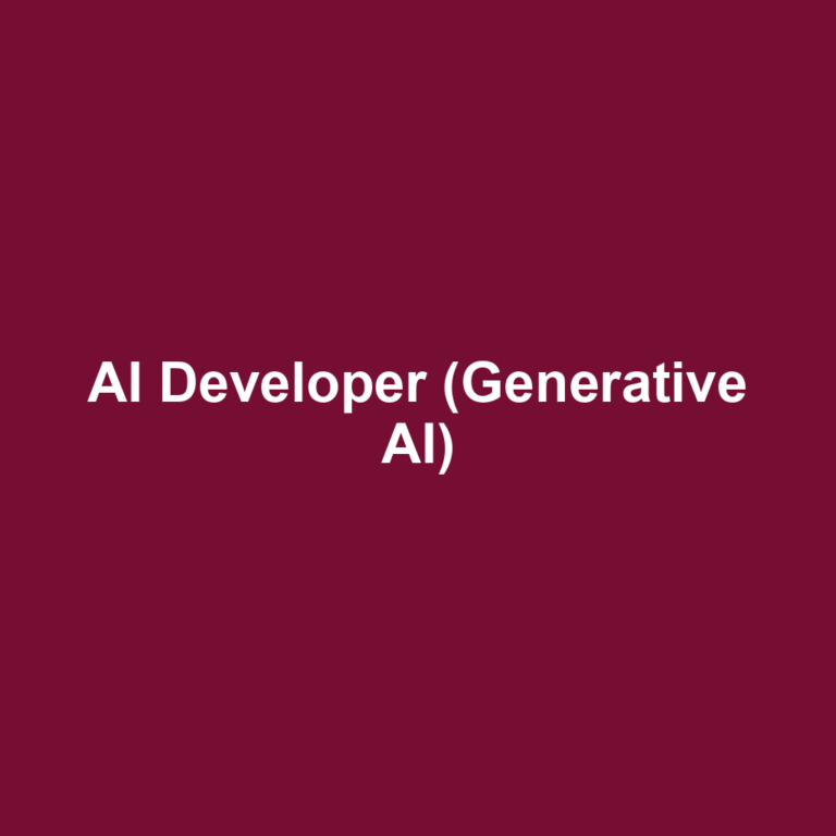 AI Developer (Generative AI)