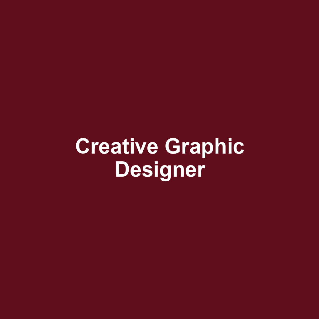 Creative Graphic Designer