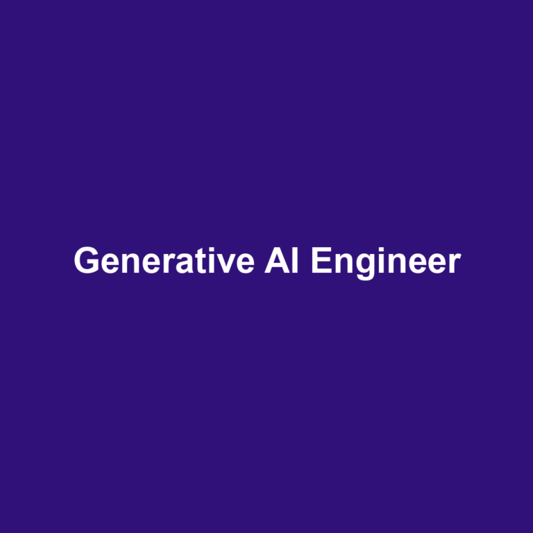 Generative AI Engineer