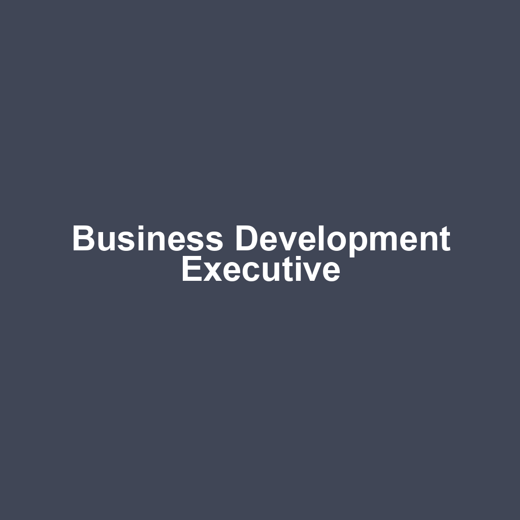 Business Development Executive