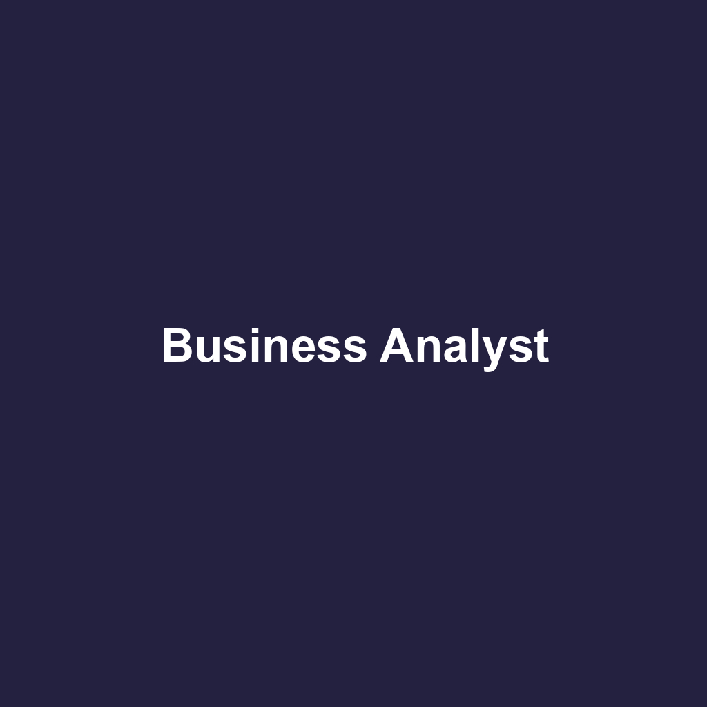 Business Analyst