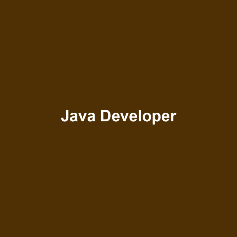 Java Developer