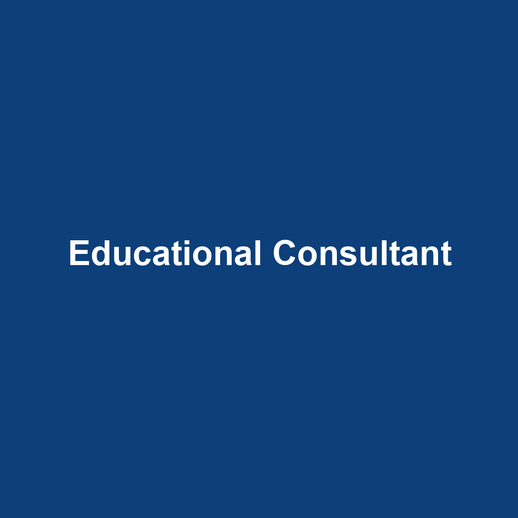 Educational Consultant