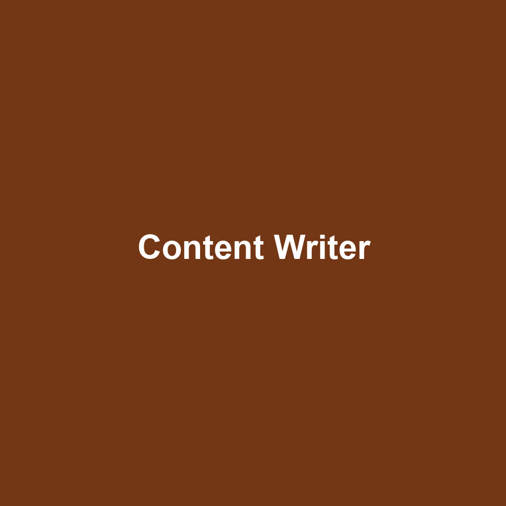 Content Writer