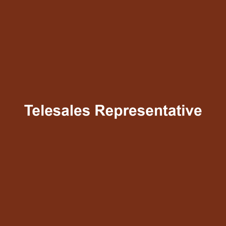 Telesales Representative