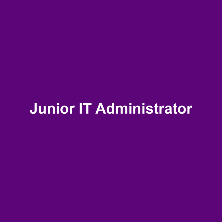 Junior IT Administrator