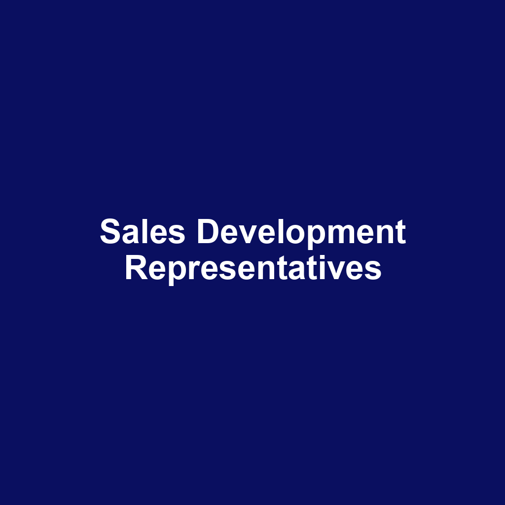 Sales Development Representatives