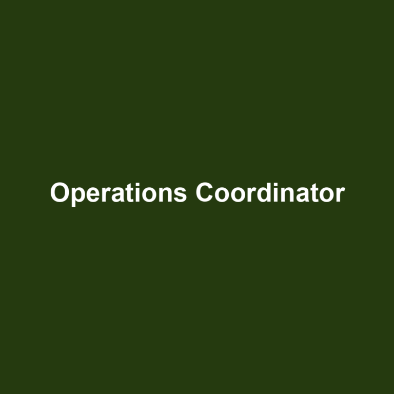 Operations Coordinator