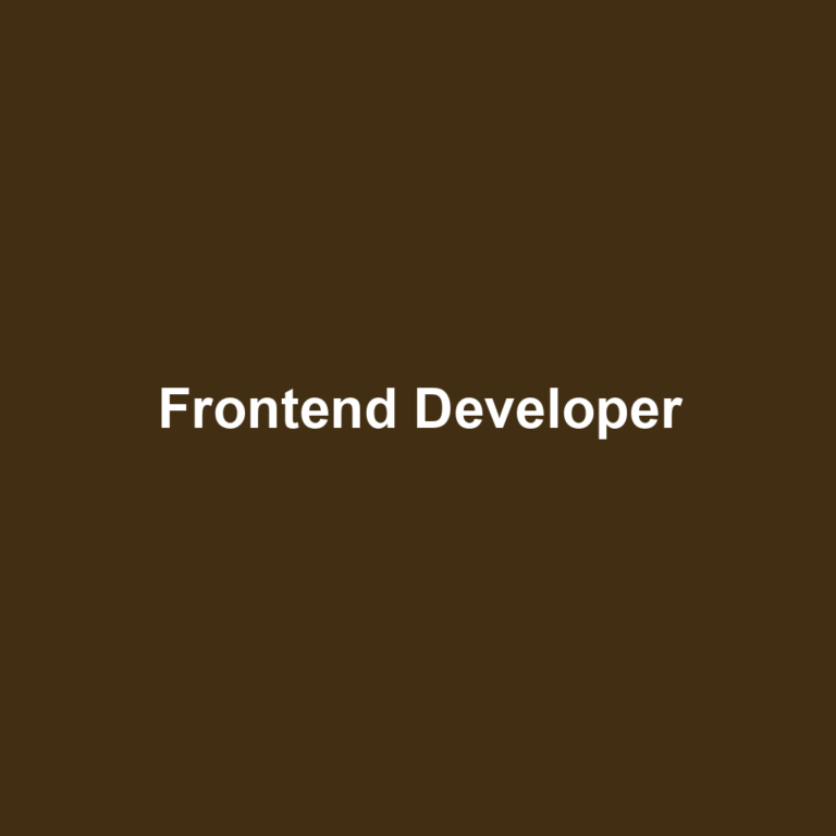 Frontend Developer