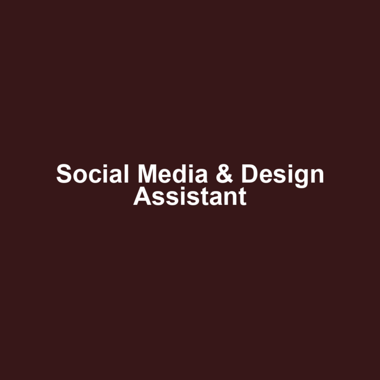 Social Media & Design Assistant