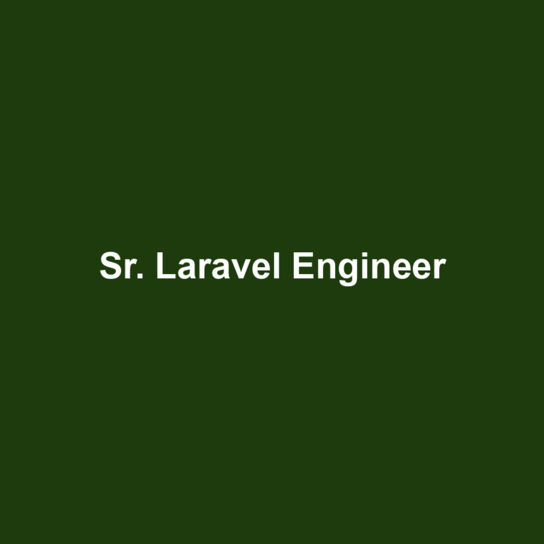 Sr. Laravel Engineer