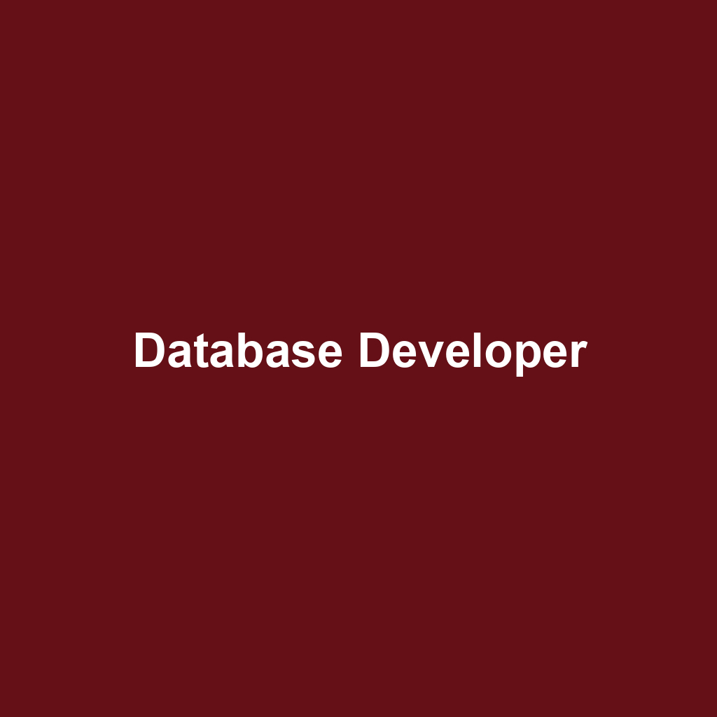 Database Developer