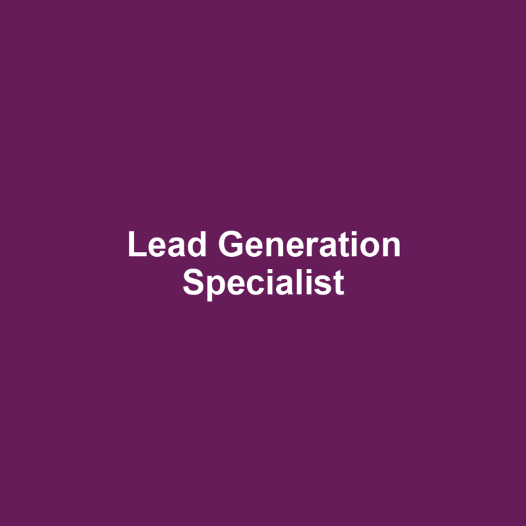 Lead Generation Specialist