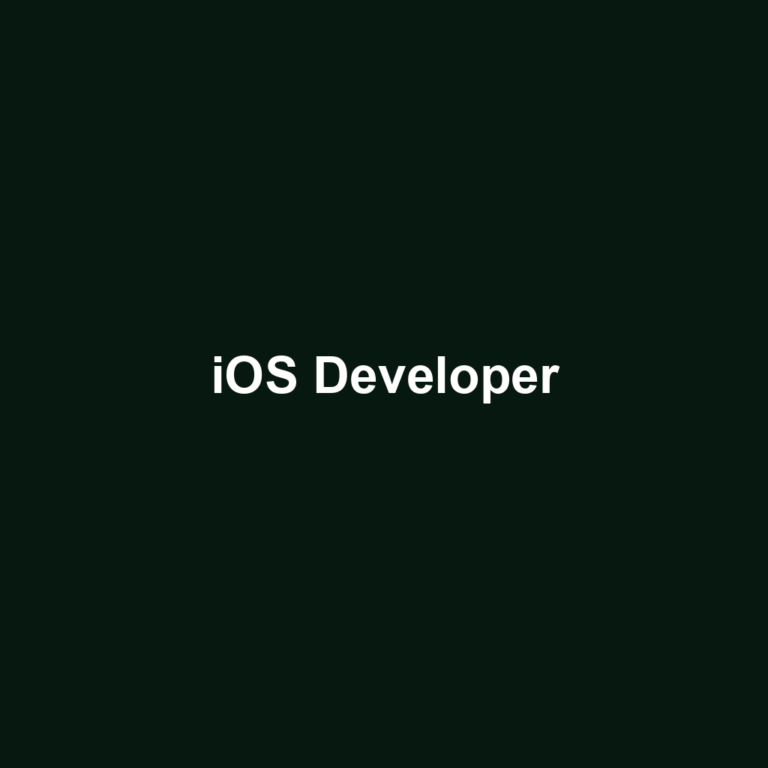 iOS Developer