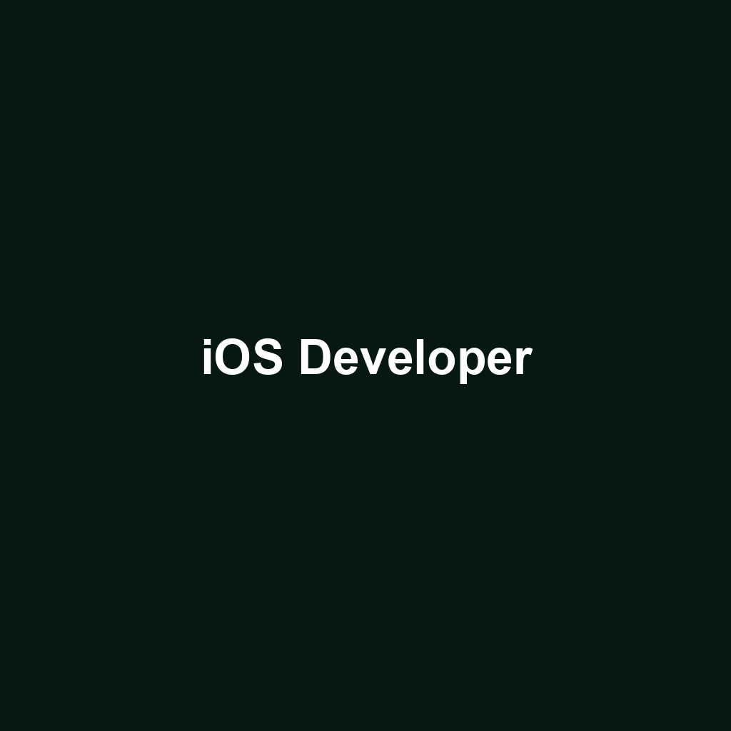 iOS Developer