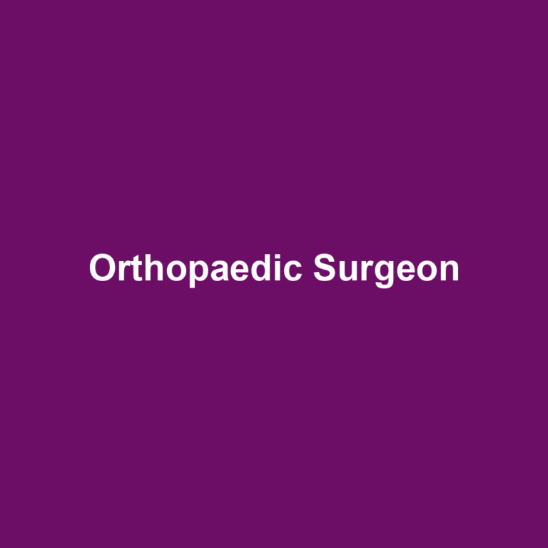 Orthopaedic Surgeon