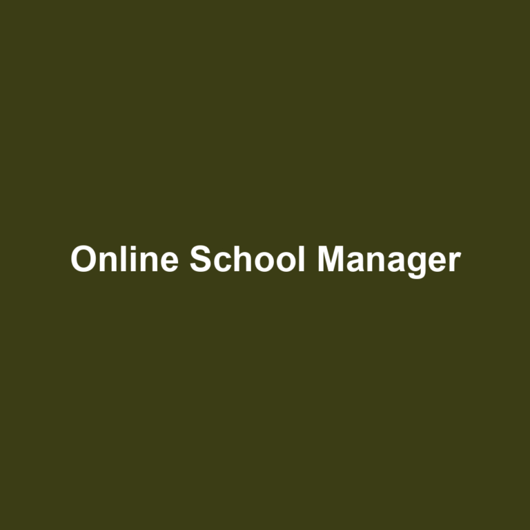 Online School Manager